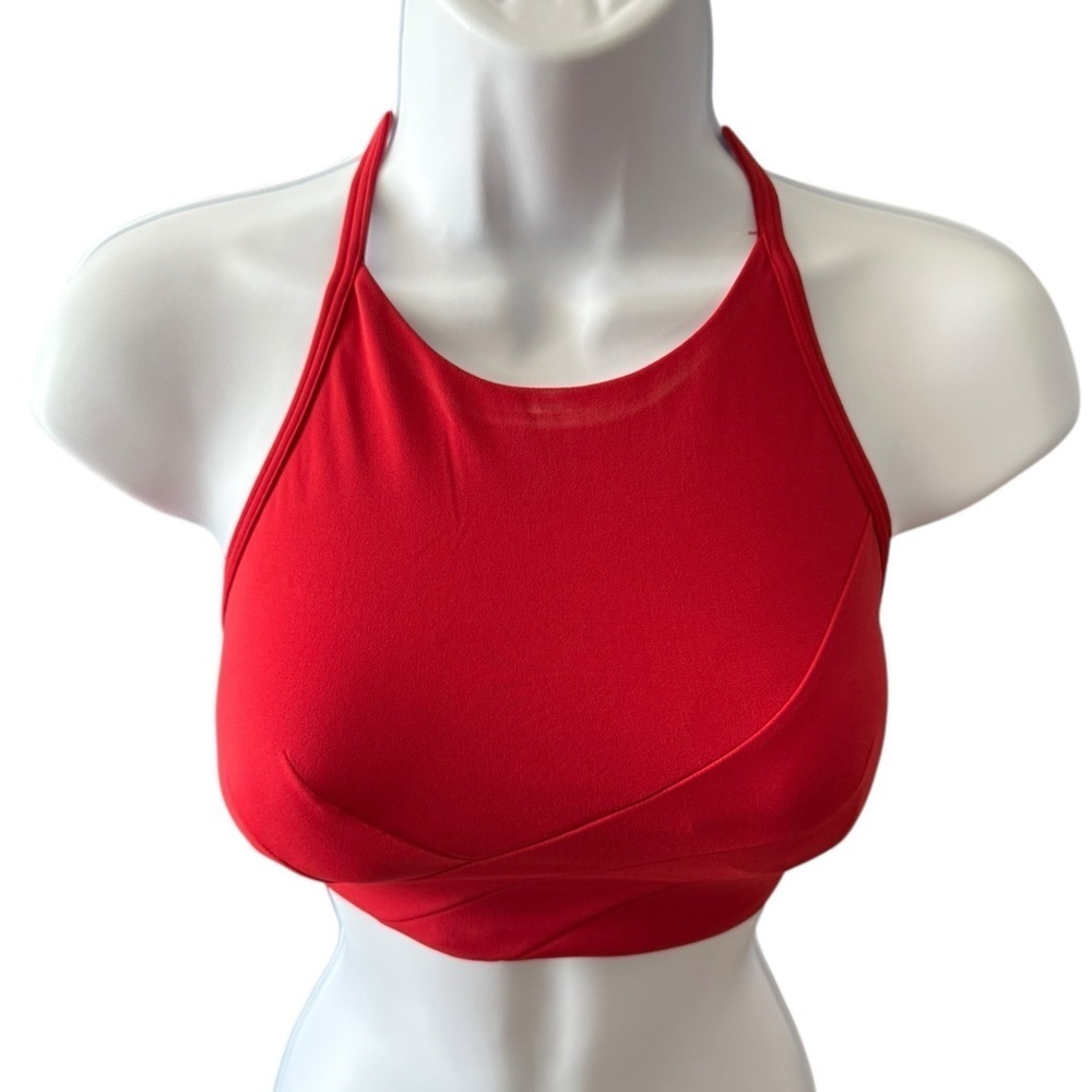 Lululemon Flow Y Wrap-Front High-Neck Bra *Light Support,‎ B/C Cup Red